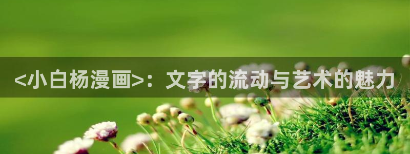邪恶51漫画画：<小白杨漫画>：文字的流动与艺术的魅力
